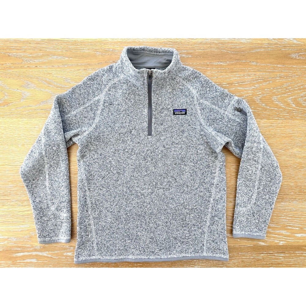 Patagonia Gray Better Sweater 1/4 Zip Pullover Fleece Kids XL